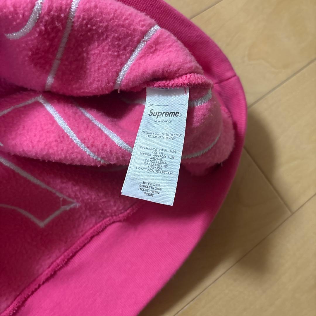 Supreme パーカー ピンク ロゴプリント