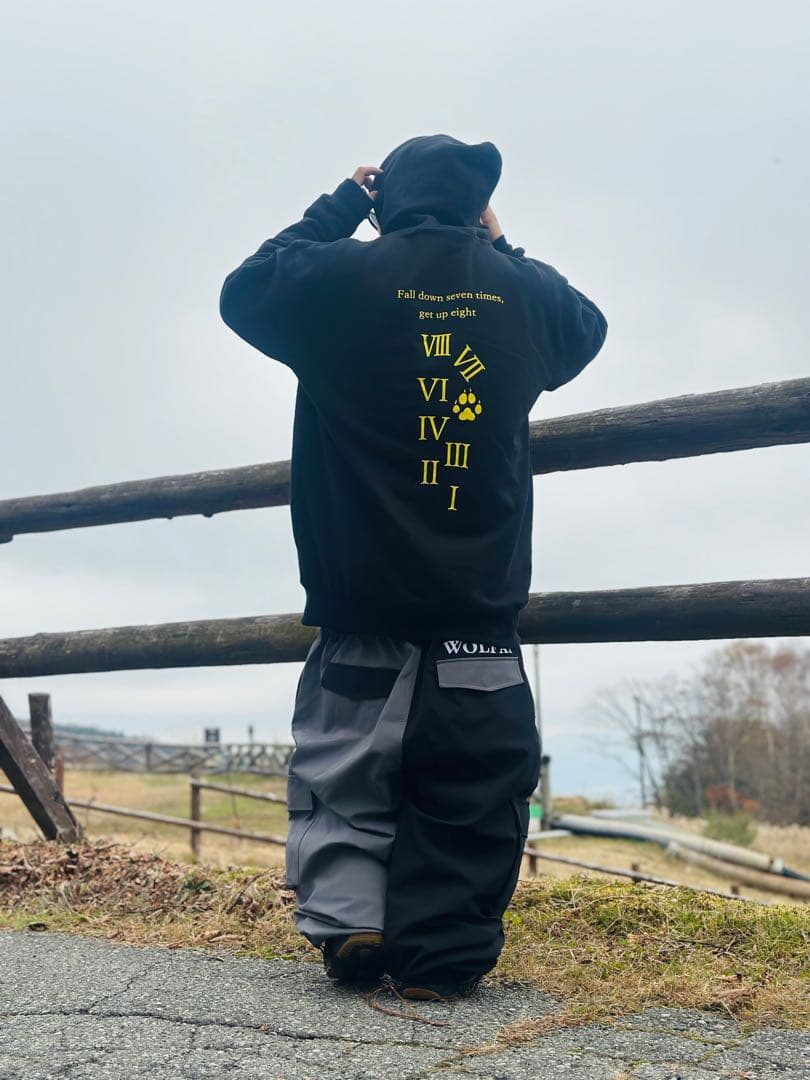 WOLFAI 78パーカー　XXL フード付きパーカー 黒