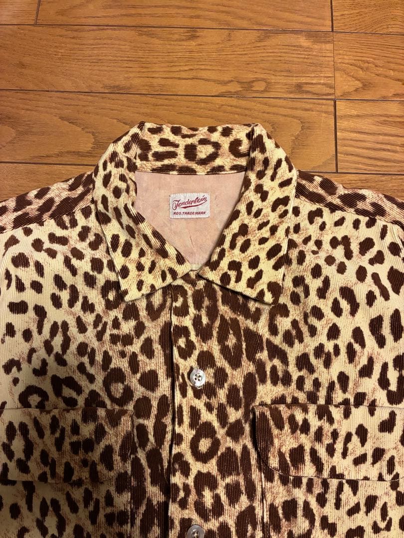 テンダーロイン レオパード コーデュロイ TENDERLOIN シャツ　M