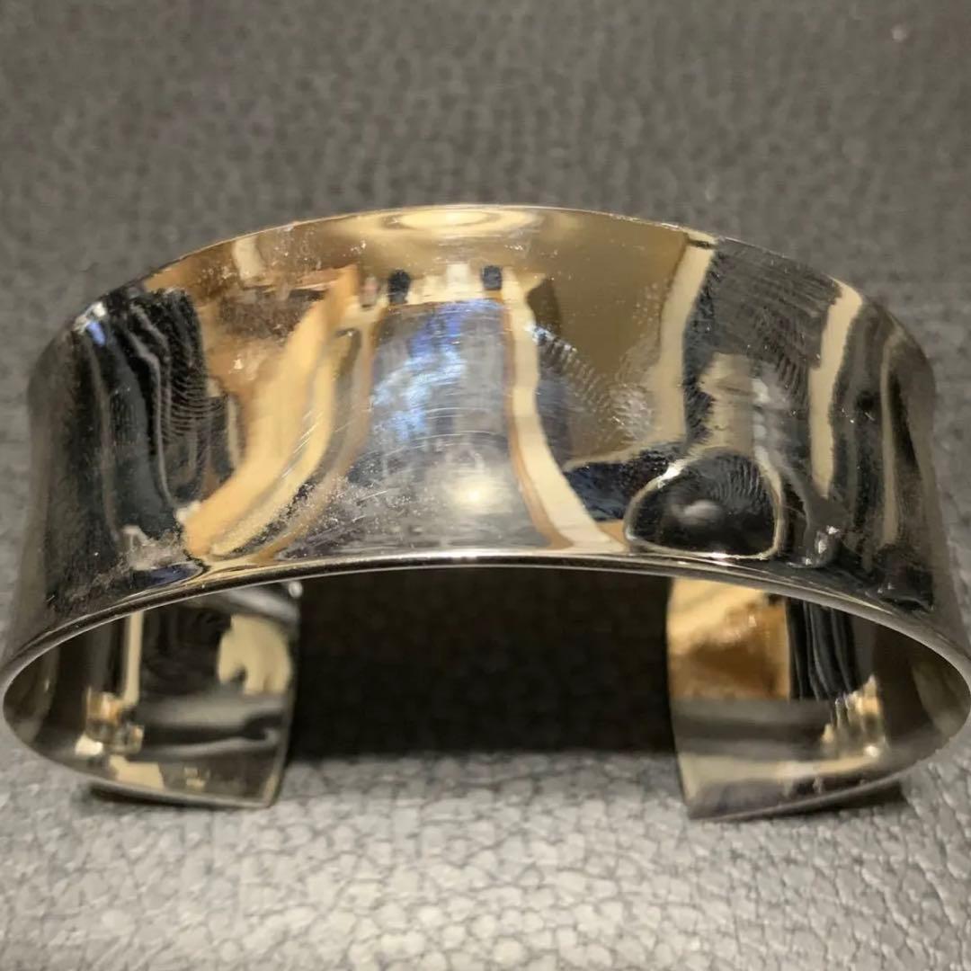 シルバー 925 カフワイドバングル 幅広 デザイン