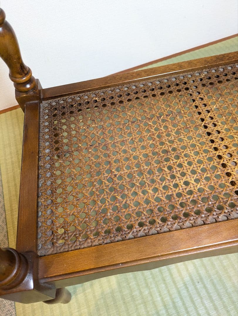 オールドカリモク サイドテーブル 花台 電話台 旧カタカナロゴ