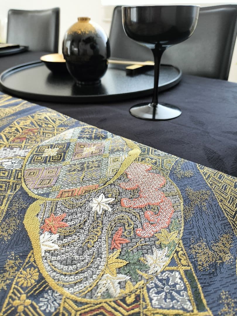 A463★高級‼️お祝い‼️袋帯テーブルランナー2m9cm