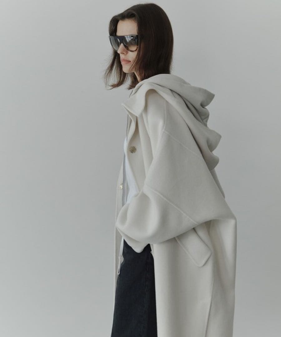 ユ*ユ様 LE CIEL BLEU フードダブルフェイスコート