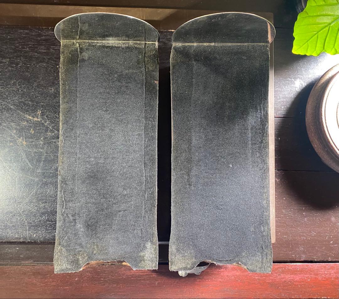 ヴィンテージ　錫製カエル付・ペア　　バンブーブックスタンド　レア