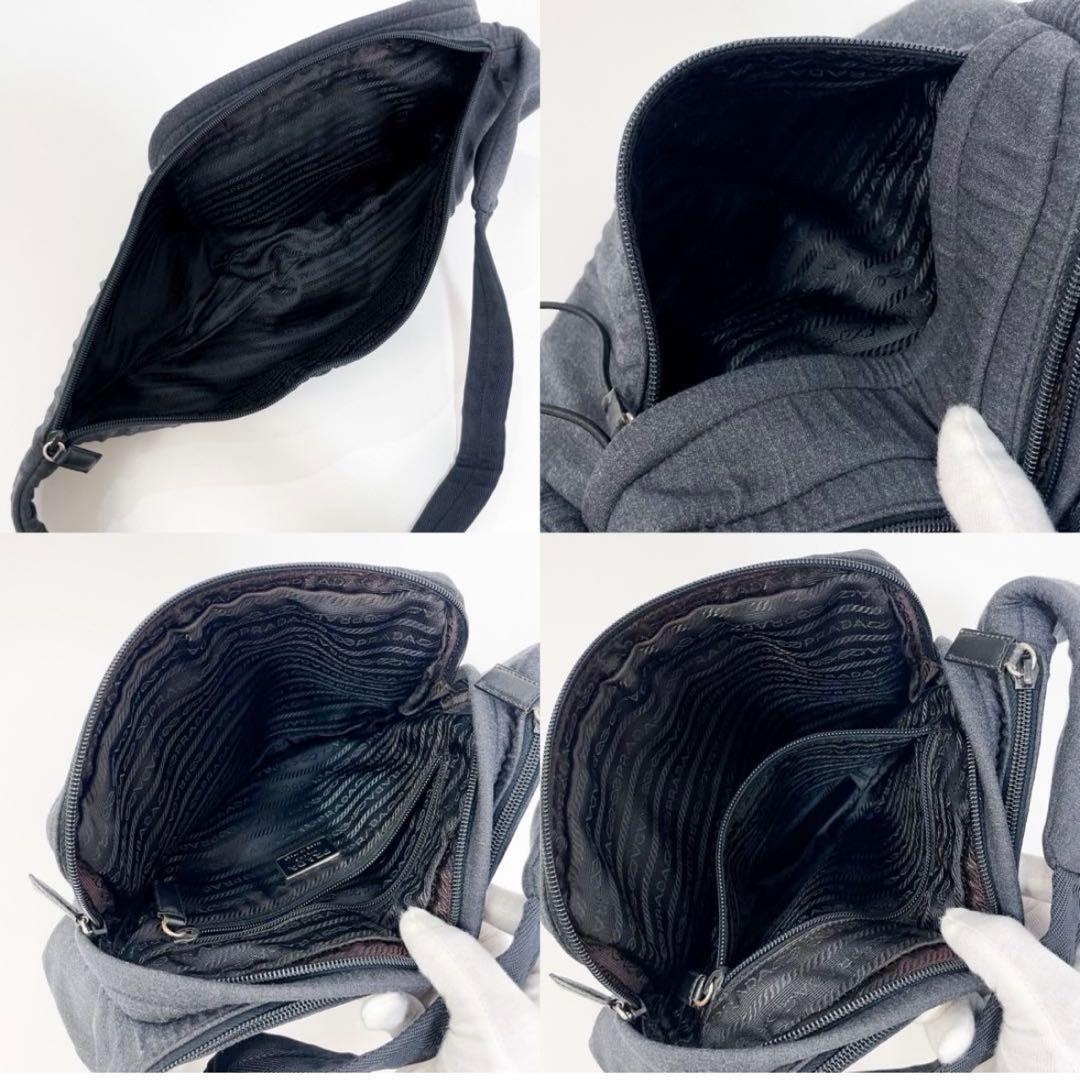 【正規品】PRADA プラダ ボディバッグ ウエストポーチ グレー ユニセックス