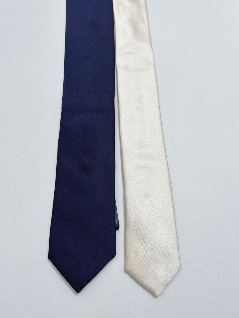 プラダ ネクタイ シルク チェンジタイ バイカラー ロゴレタッチ ネイビー