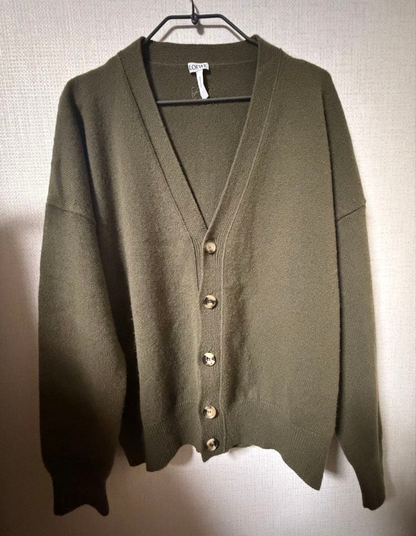 LOEWE ロエベ　アナグラム　ロゴ　刺繍　カシミヤ　ニット　カーディガン