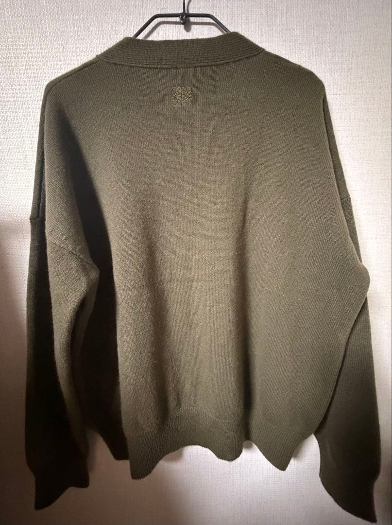 LOEWE ロエベ　アナグラム　ロゴ　刺繍　カシミヤ　ニット　カーディガン