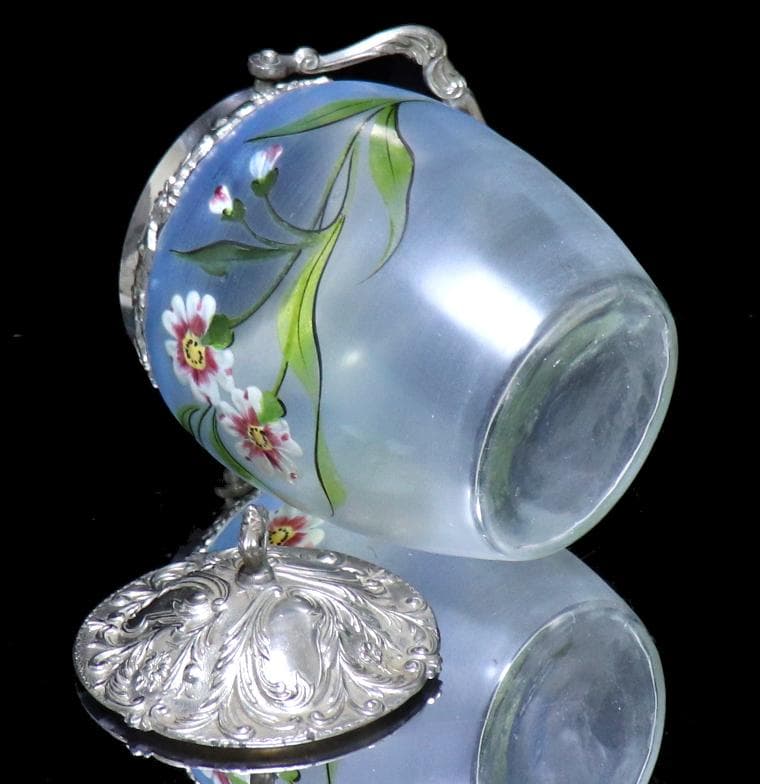 フランソワ・テオドール・ルグラ 1900年頃 エナメル彩 蓋付ビスケットジャー