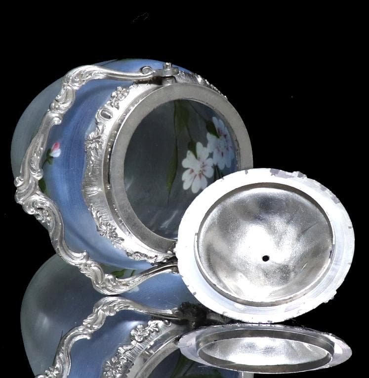 フランソワ・テオドール・ルグラ 1900年頃 エナメル彩 蓋付ビスケットジャー