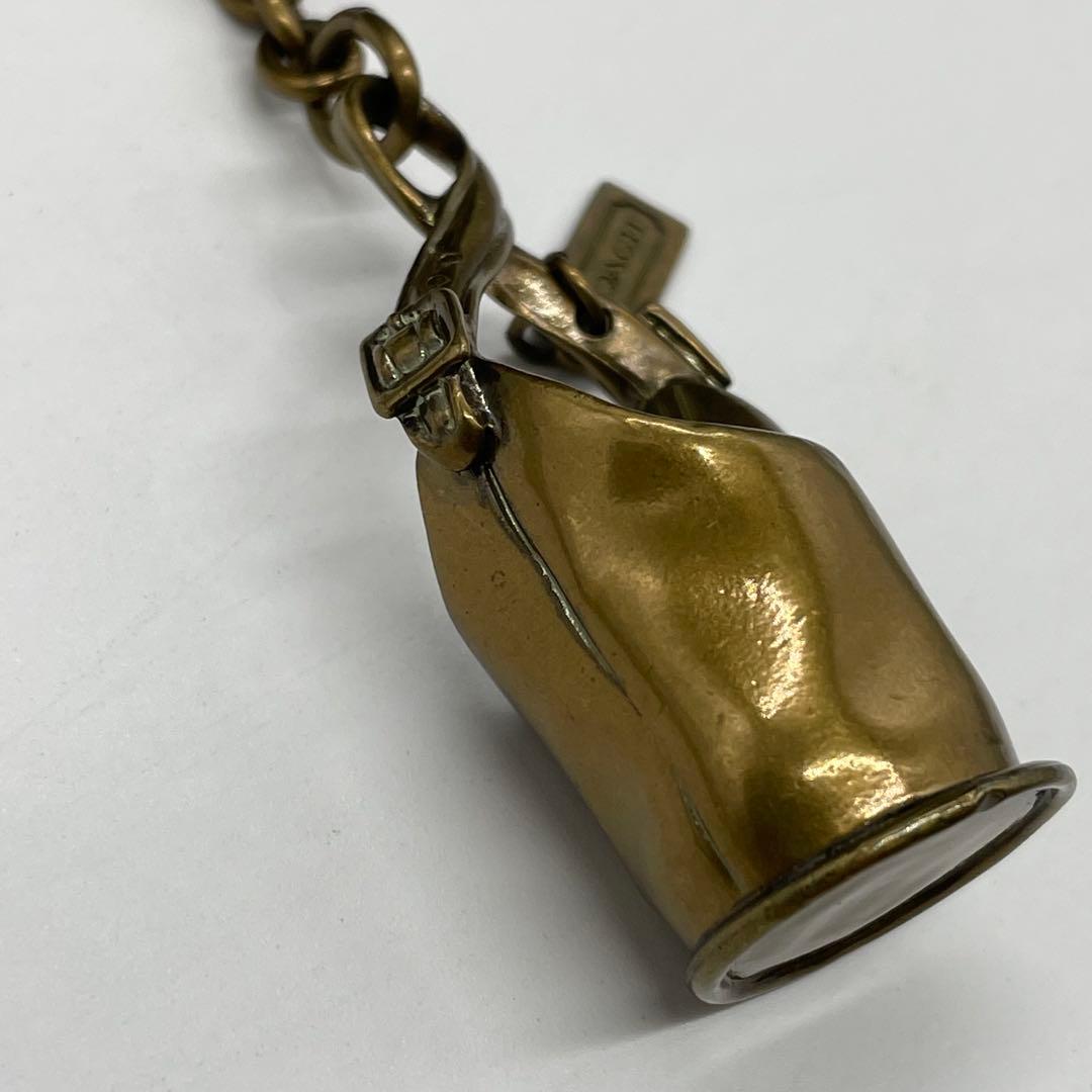 オールドコーチ　キーホルダー　バケツバッグ 真鍮製　ゴールド色　希少レア