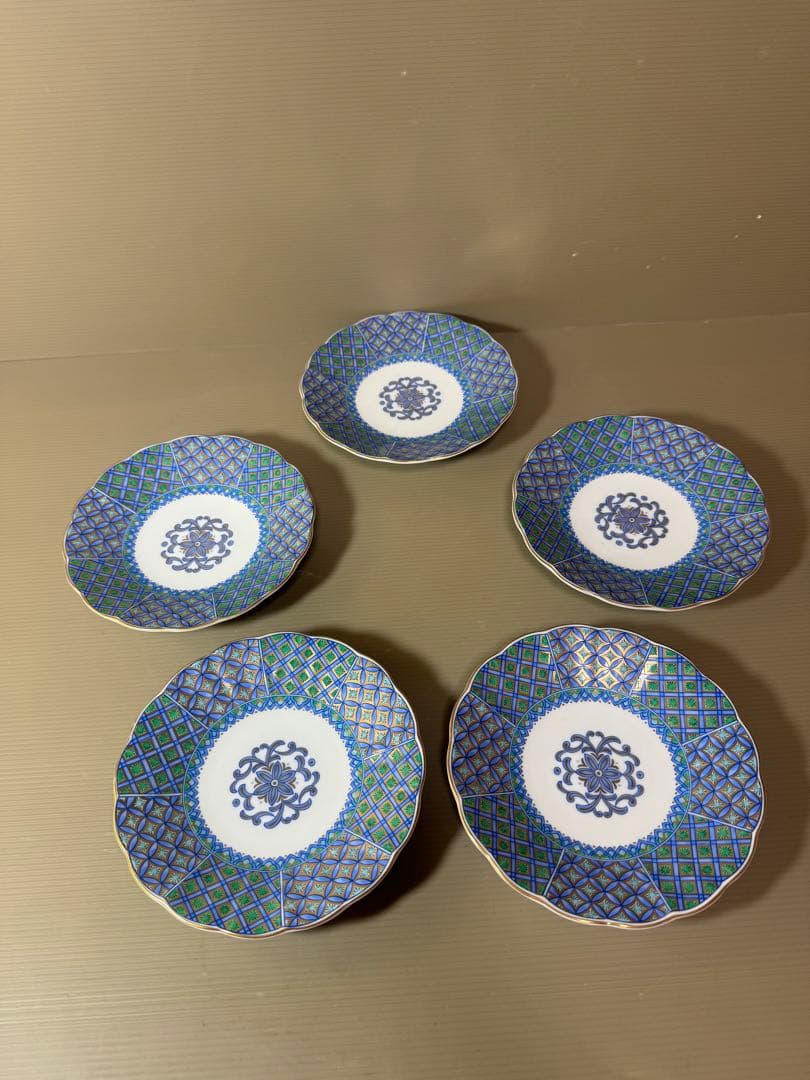 2815 有田焼　翔山　金彩　銘々皿　5枚セット　未使用