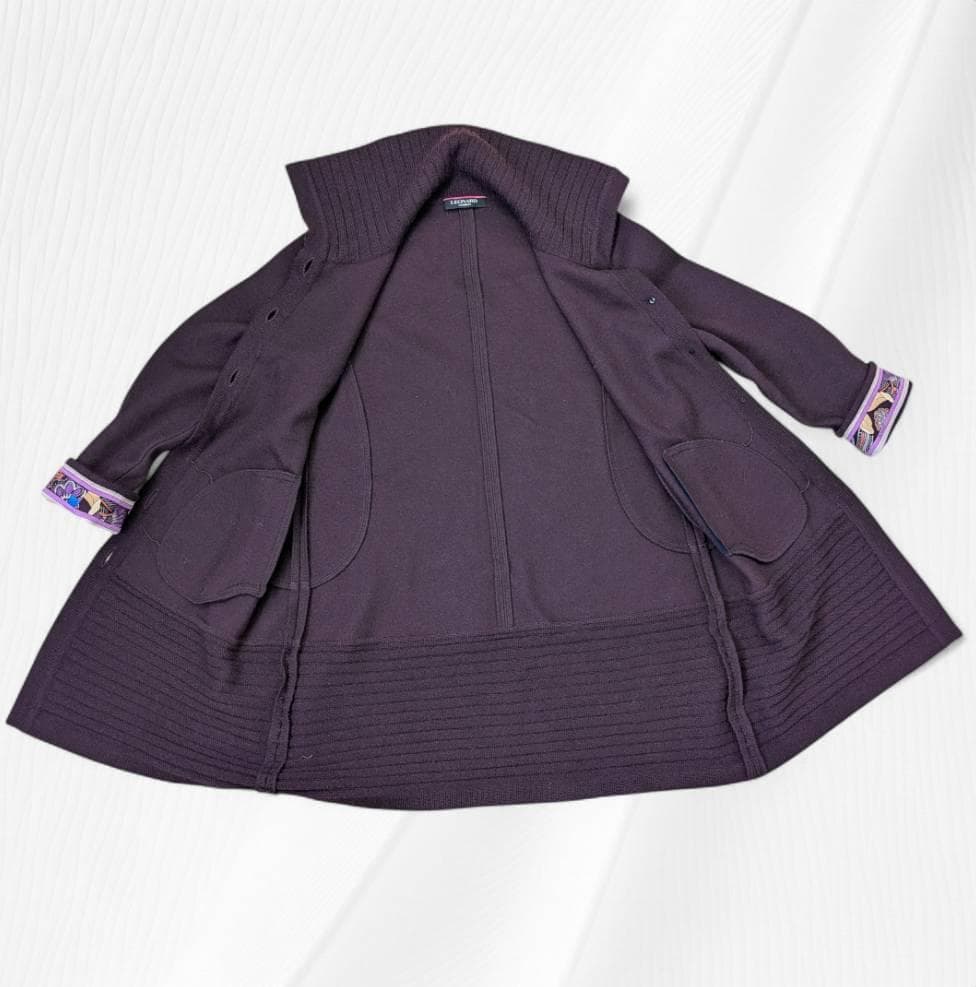 LEONARD レオナール コート パープル系 花柄 ４２サイズ