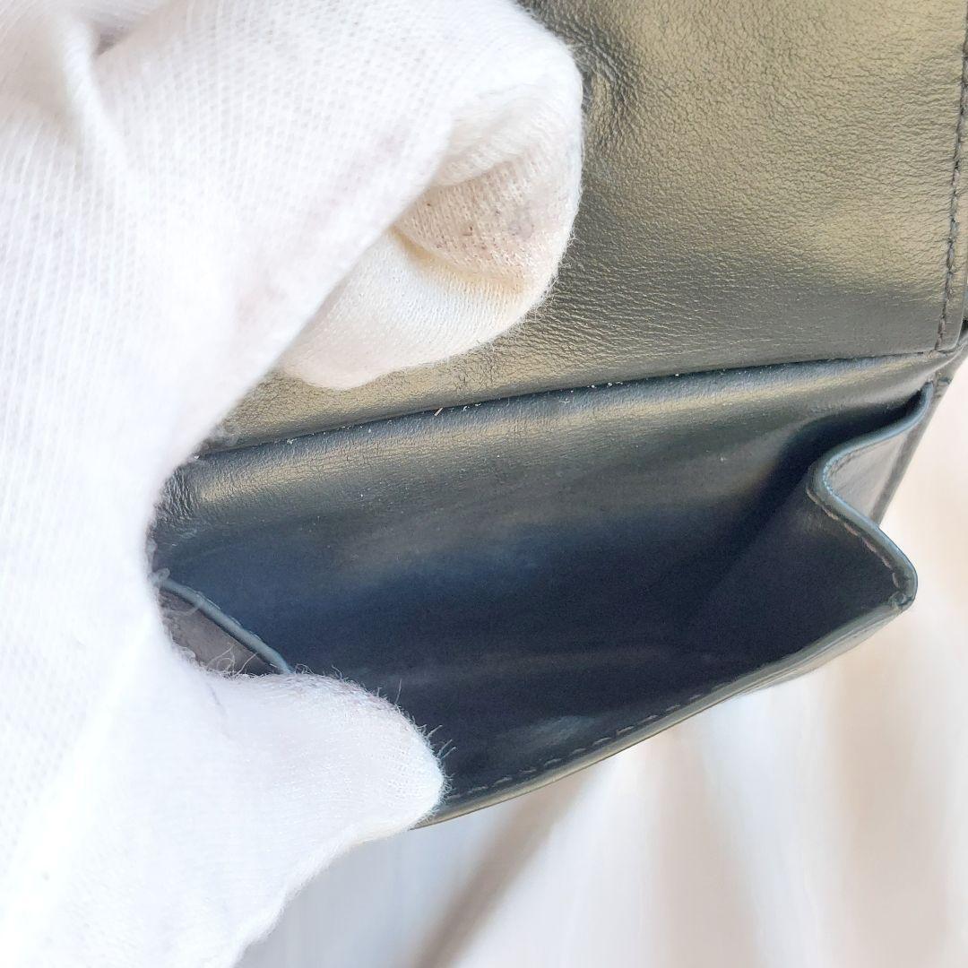 【RFID搭載】ボッテガヴェネタ 二つ折り財布 マキシイントレチャート 黒 革