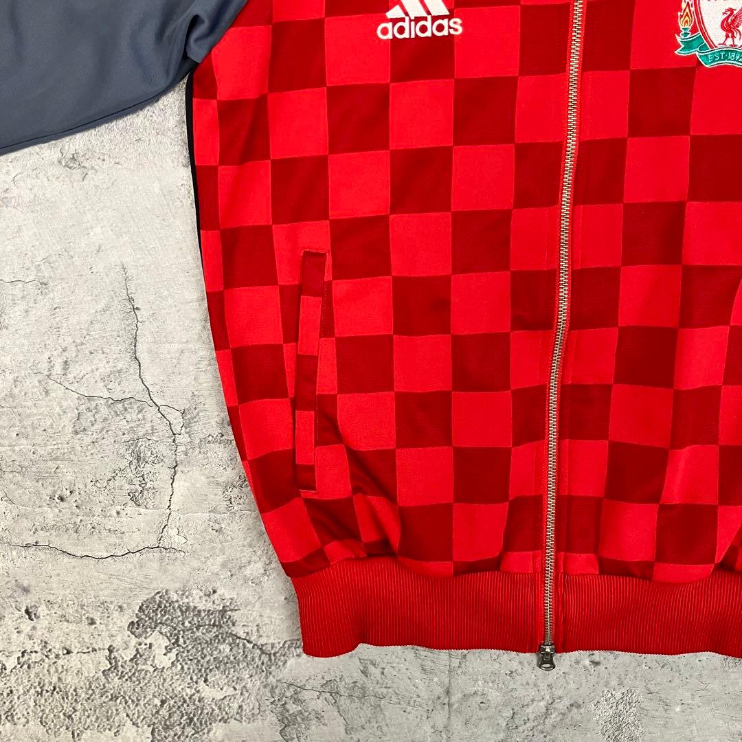 adidas リヴァプールFC トラックジャケット 日本製 古着 刺繍 赤 L