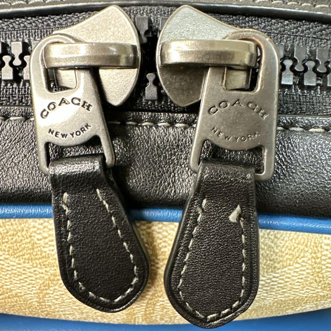 入手困難 COACH トラックパック カラーブロック シグネチャー キャンパス