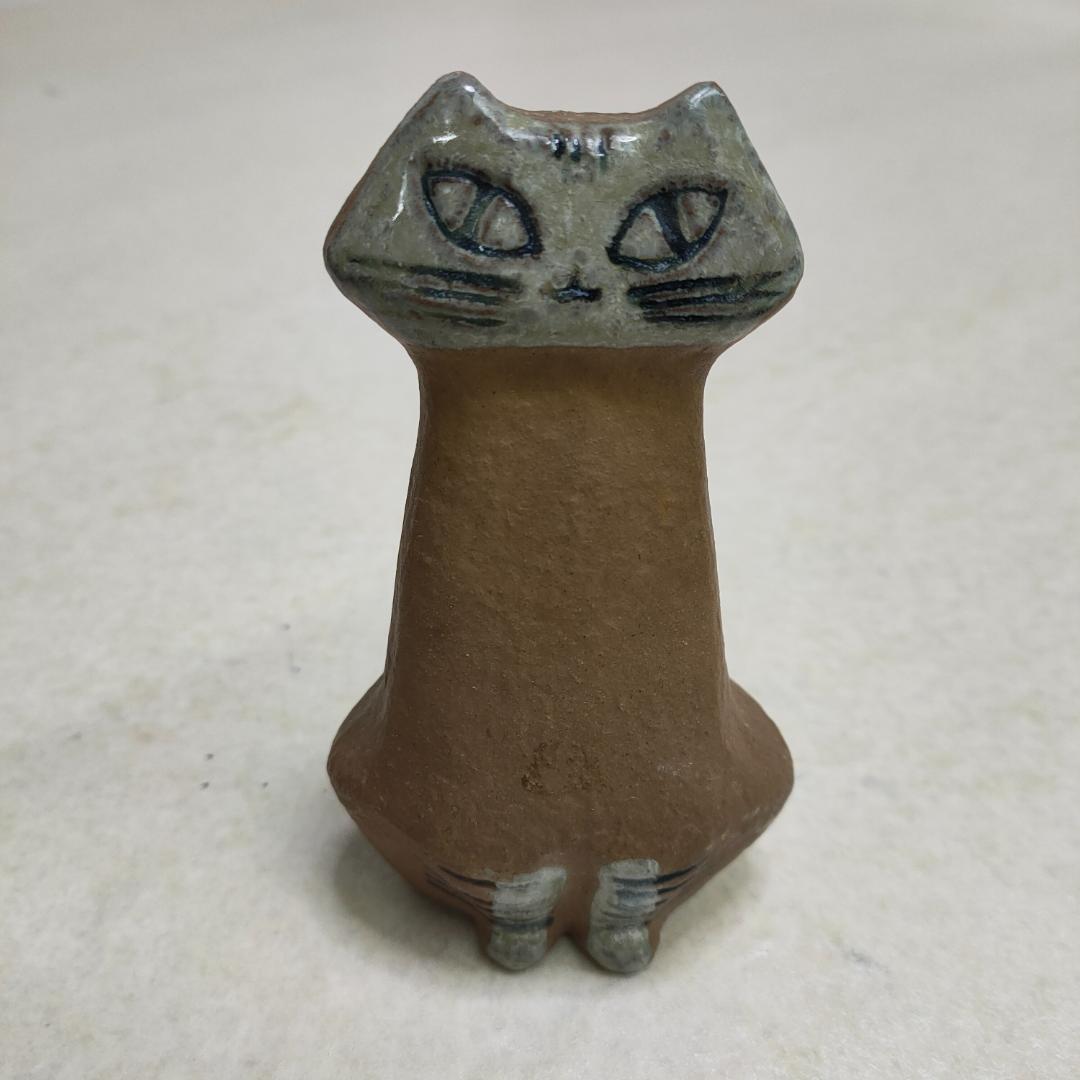 リサラーソン お座りした猫　工芸品　置物　Lilla Zoo 猫 ヴィンテージ