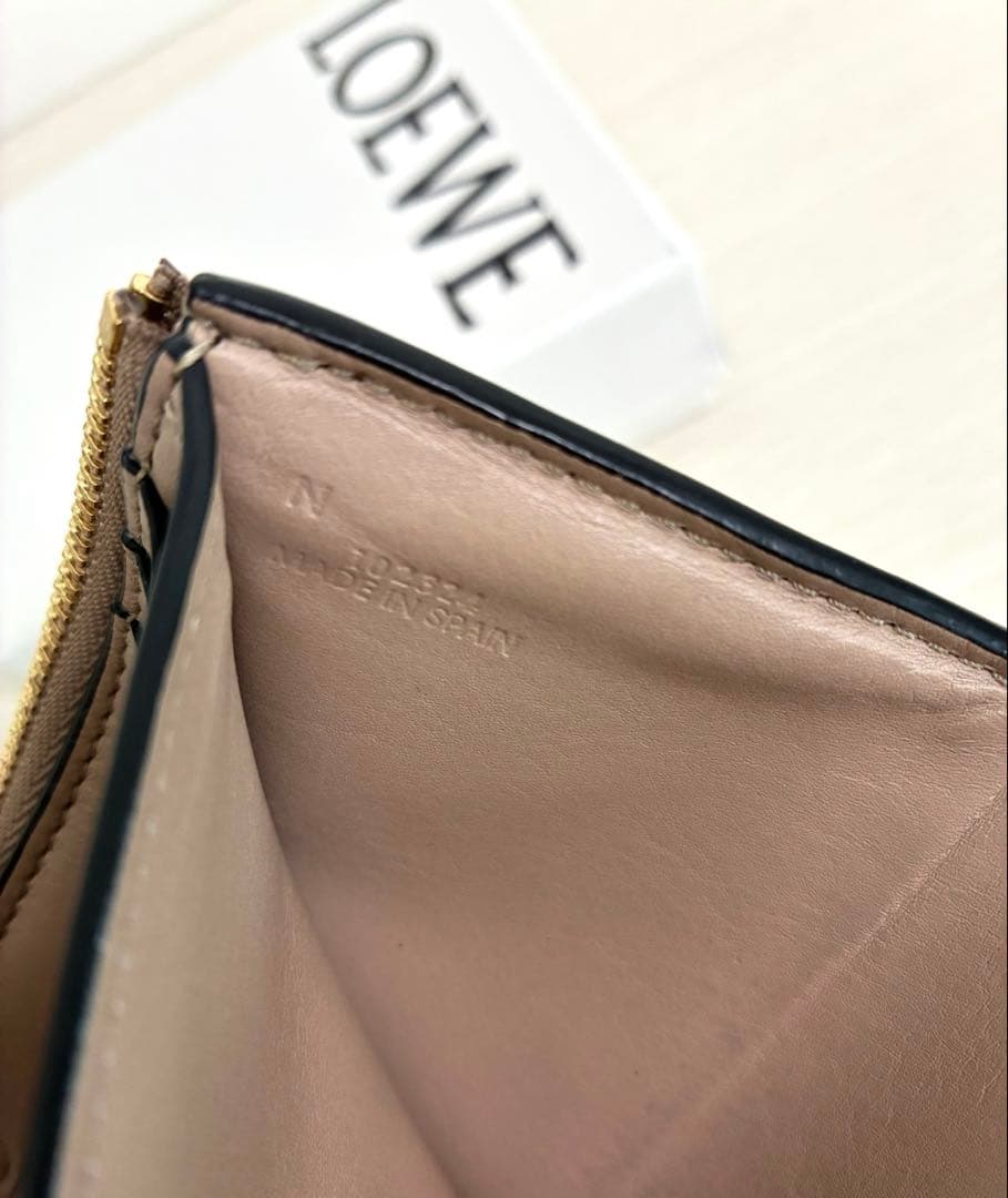 【muckn】LOEWE 三つ折り財布 ブラウン