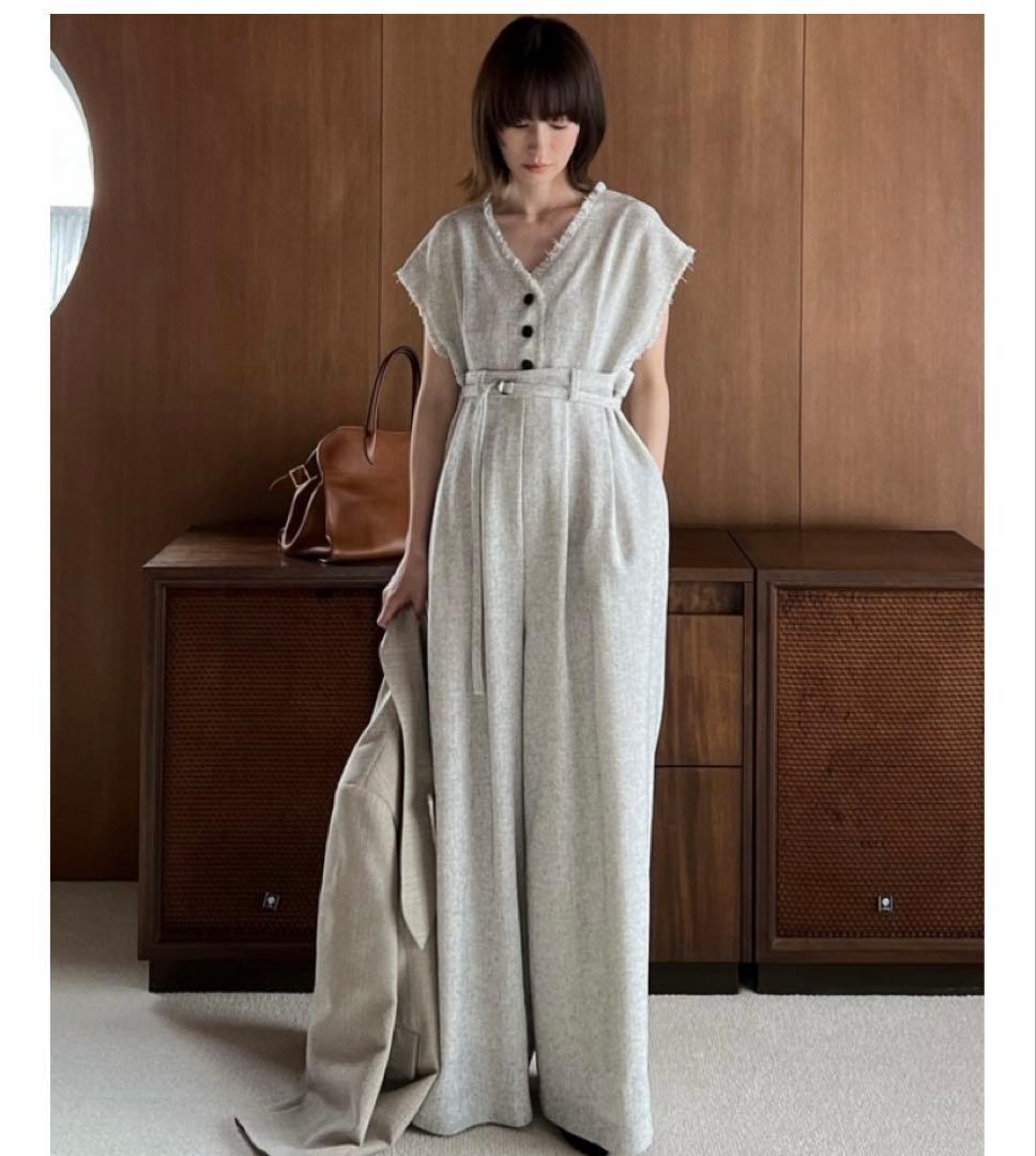 クラネ　CLANE TWEED FRINGE ALL IN ONE ミント