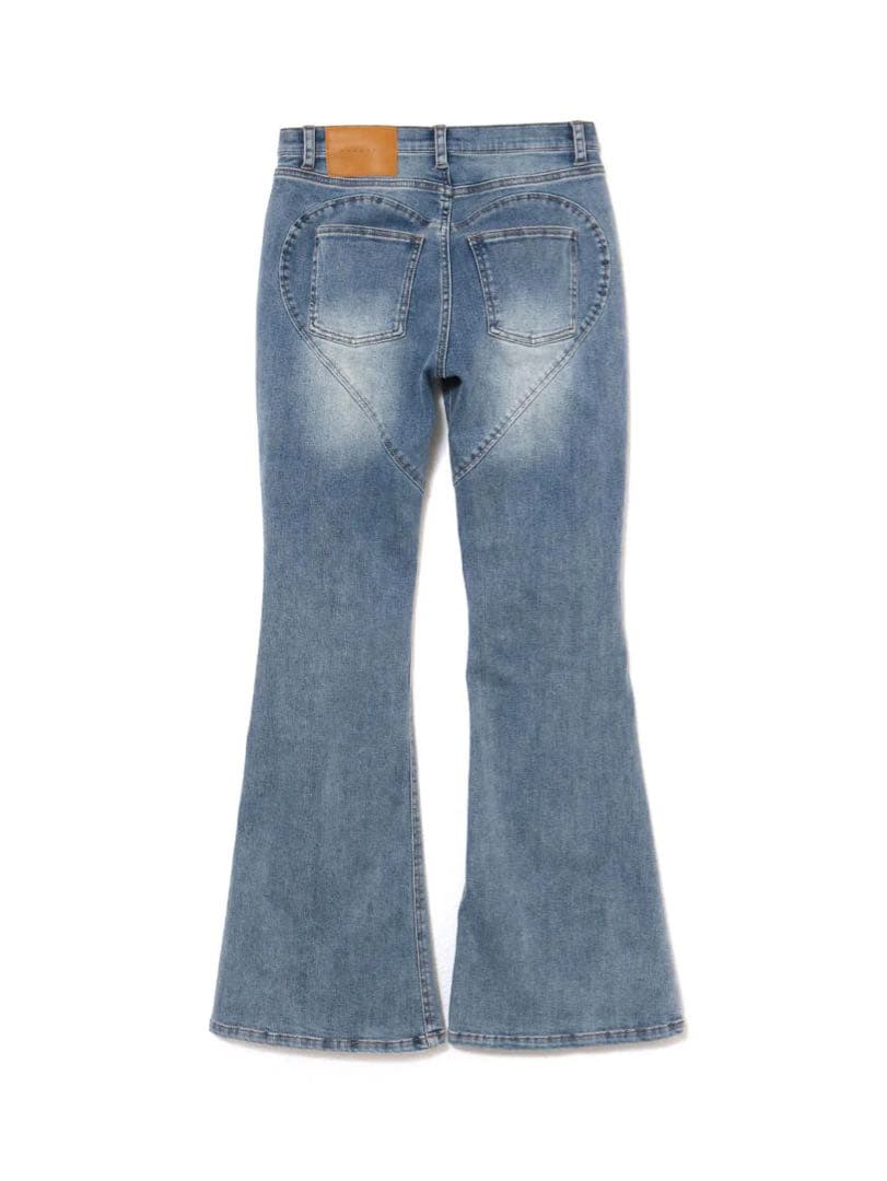 パンツ ANDMARY Heart hip flare denim