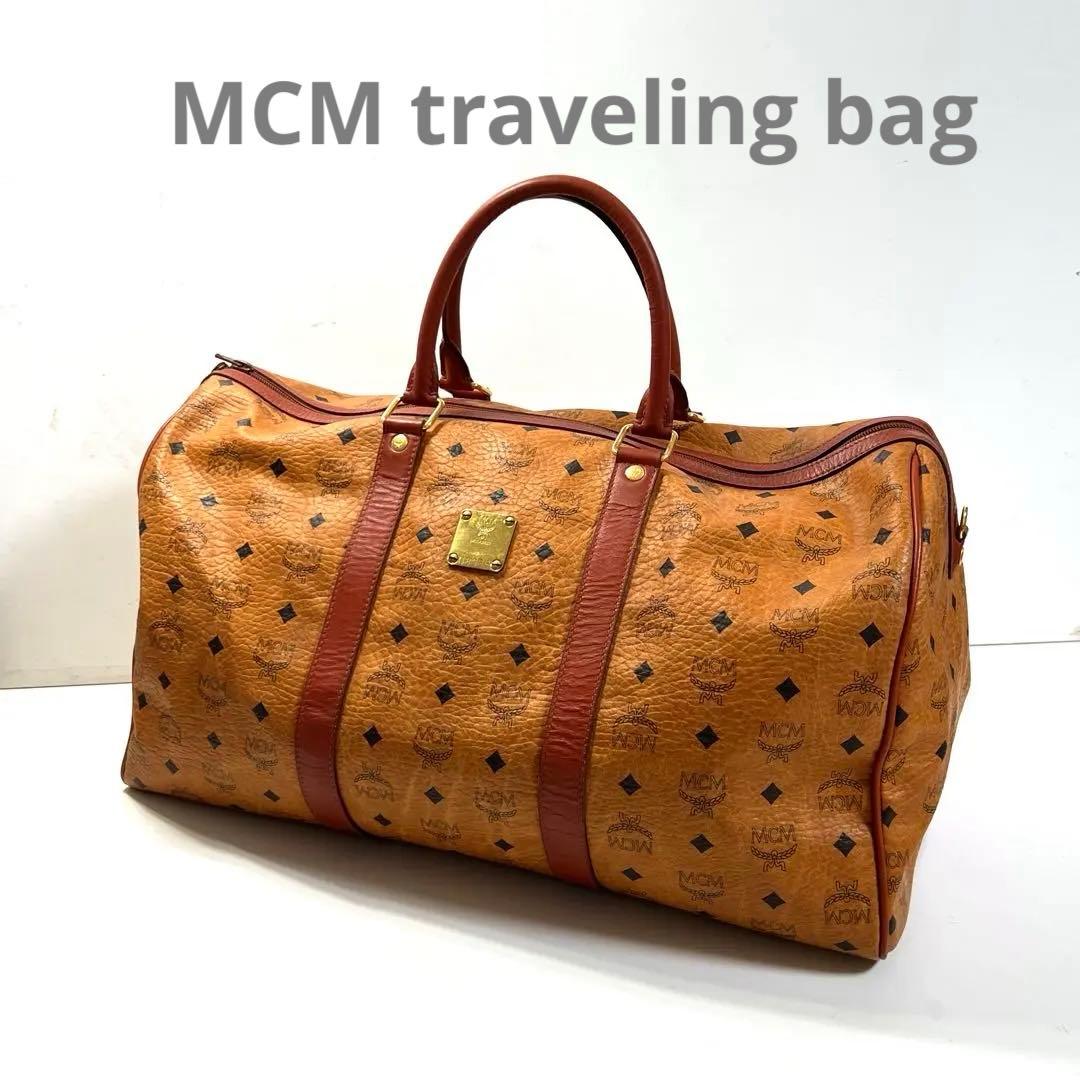 MCM エムシーエム ヴィンテージ ヴィセトス レザー ボストンバッグ