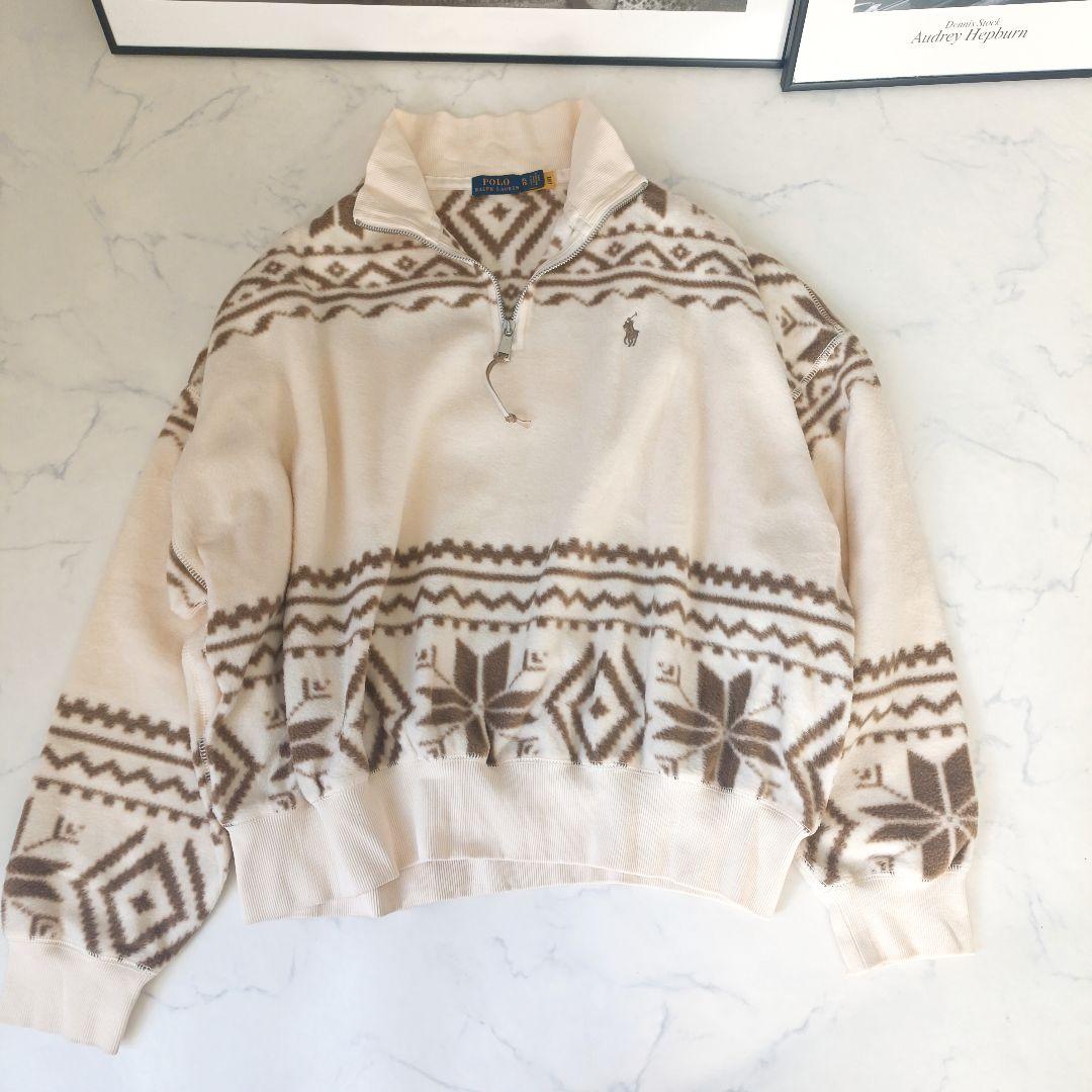 ポロラルフローレン❁フェアアイル柄 フリース ポニー刺繍 大きいサイズ 現行