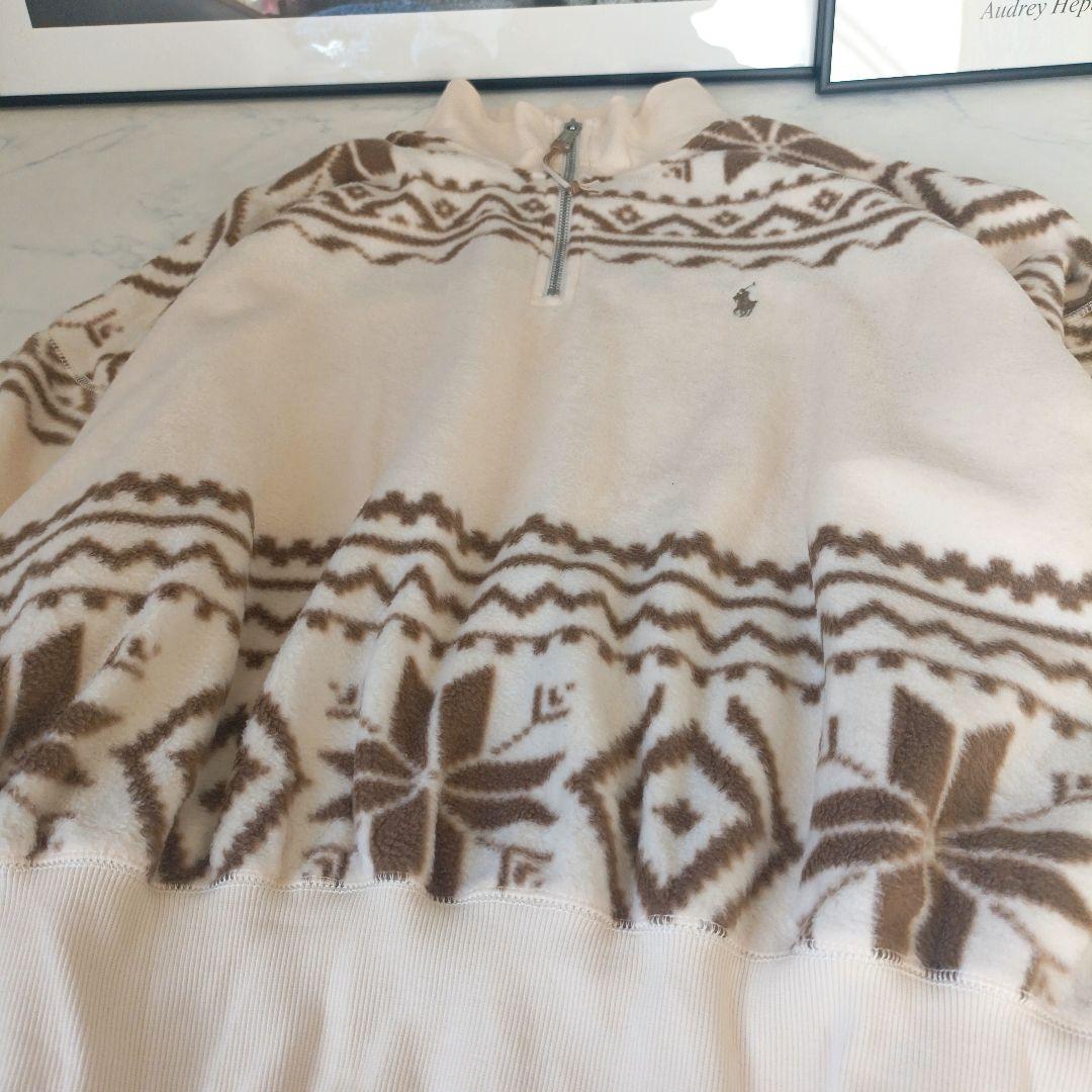 ポロラルフローレン❁フェアアイル柄 フリース ポニー刺繍 大きいサイズ 現行