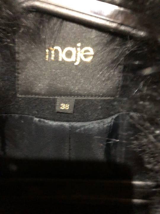 Maje ミドル丈コート　黒