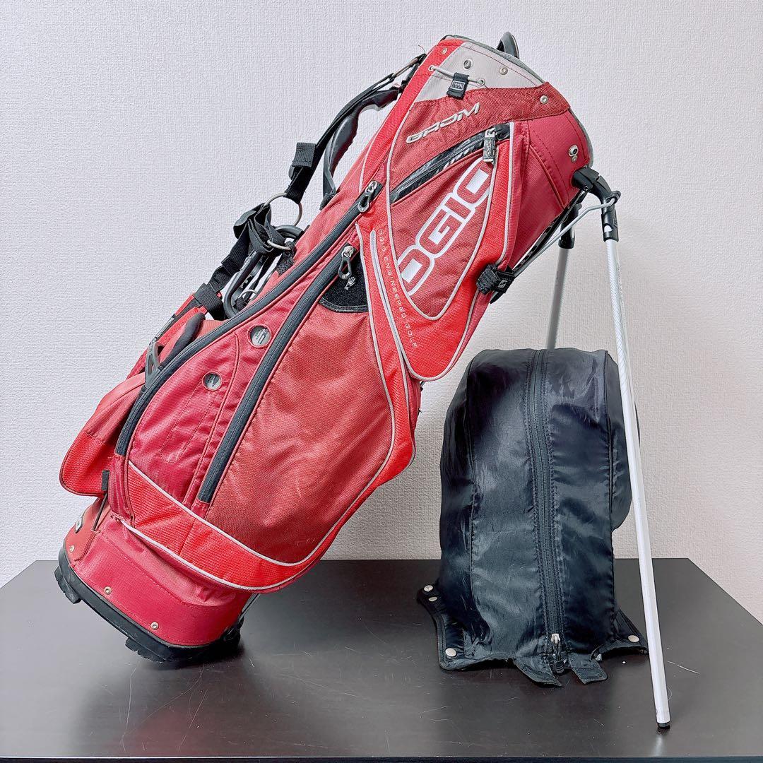 OGIO GROM スタンド式キャディバッグ 8分割 9.5型 レッド グロム