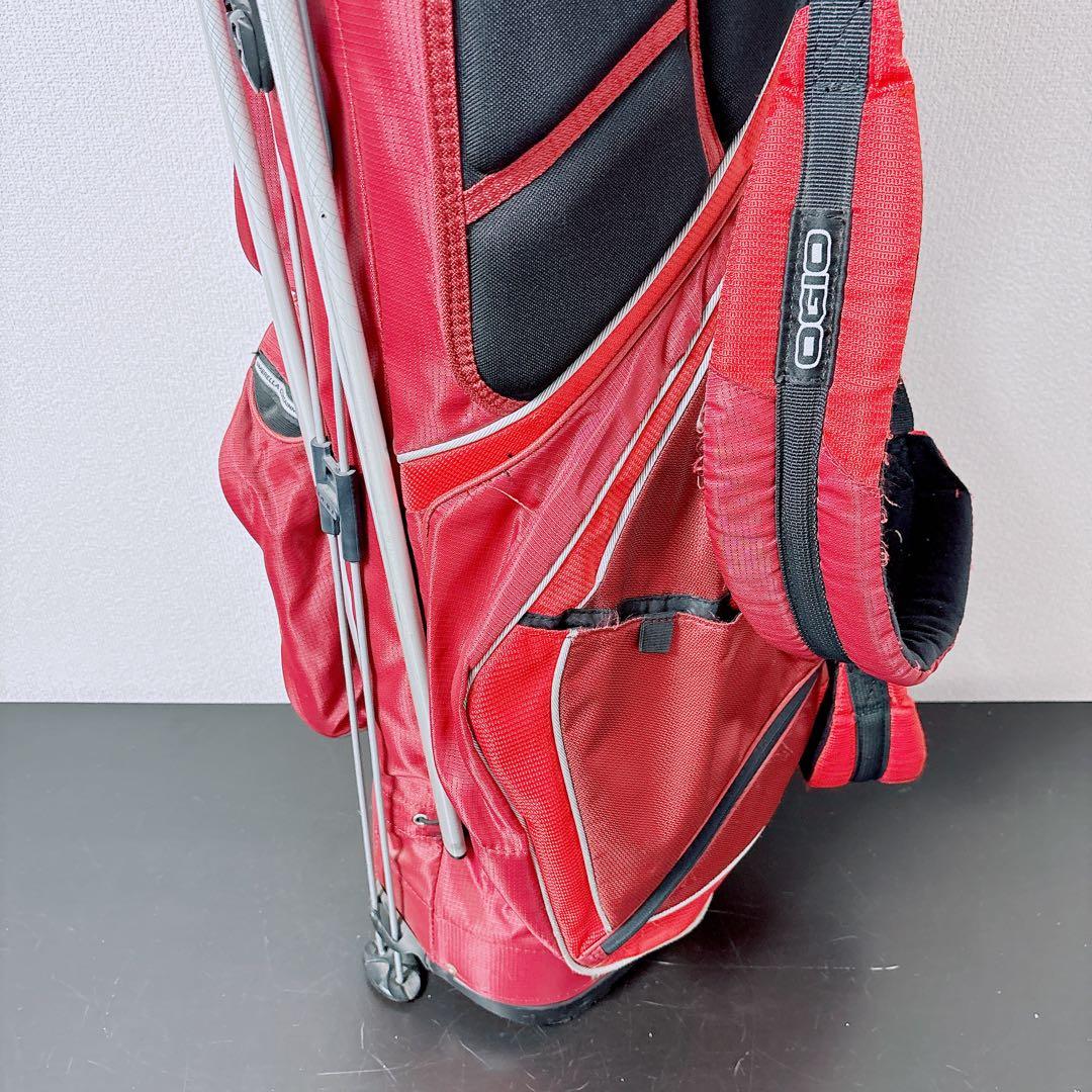OGIO GROM スタンド式キャディバッグ 8分割 9.5型 レッド グロム