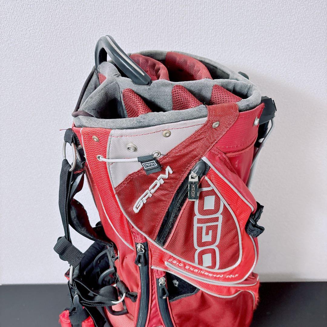 OGIO GROM スタンド式キャディバッグ 8分割 9.5型 レッド グロム