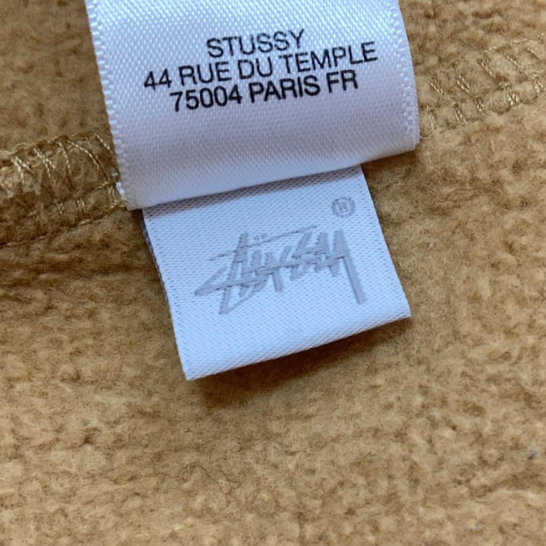 STUSSYステューシー パーカー 刺繍ロゴ ベージュ XL 1209