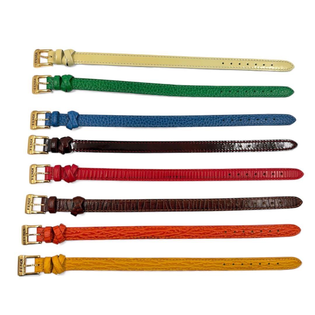 【美品】フェンディ チェンジベルト9本 カメレオン シェル文字盤 腕時計 付属品