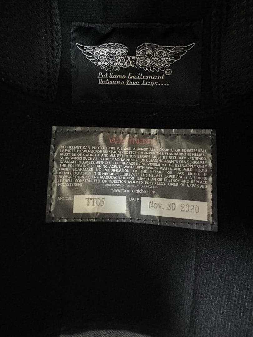 T T &CO ジェットヘルメット バイザー、シールド付き