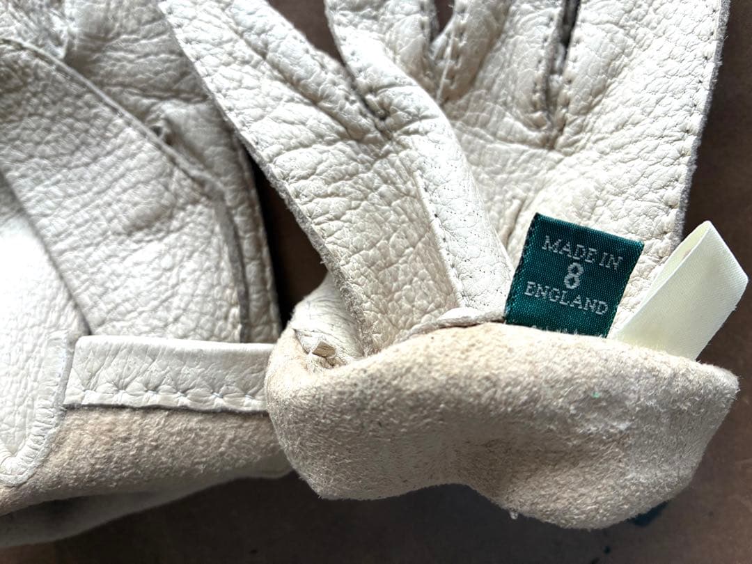 ROX ペッカリー レザー グローブ ホワイト【サイズ8】【メンズ】