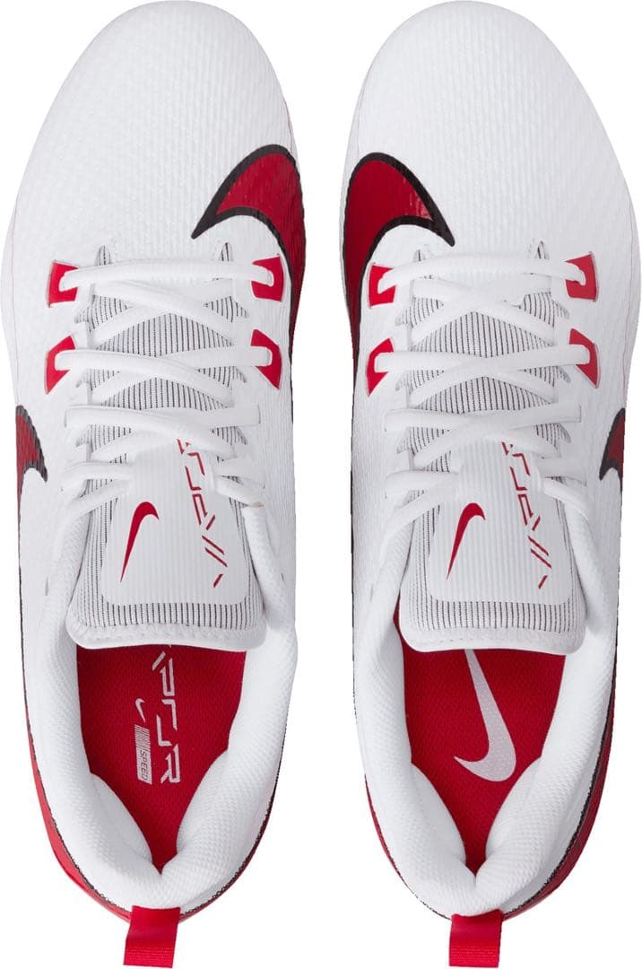 ナイキ 26.5ヴェイパー エッジ アメフト スパイク シューズ 靴 白 赤