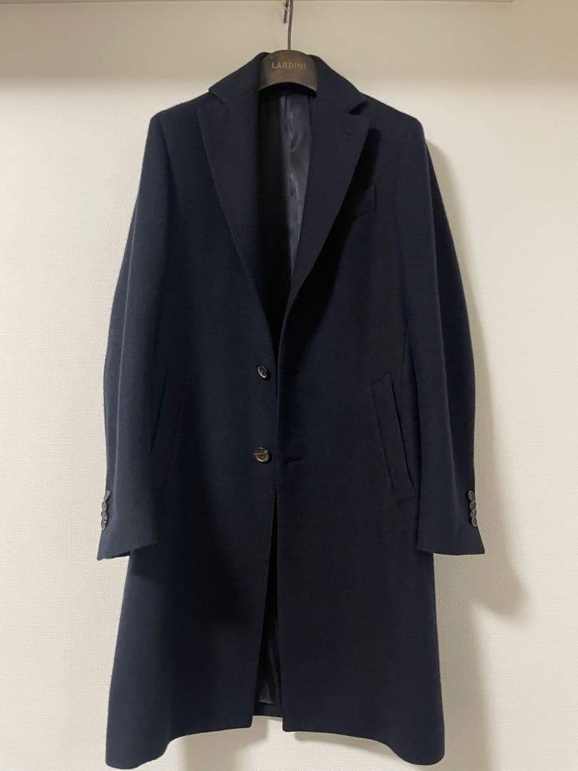 破格！美品　ラルディーニ　チェスターコート　44 ダークネイビー