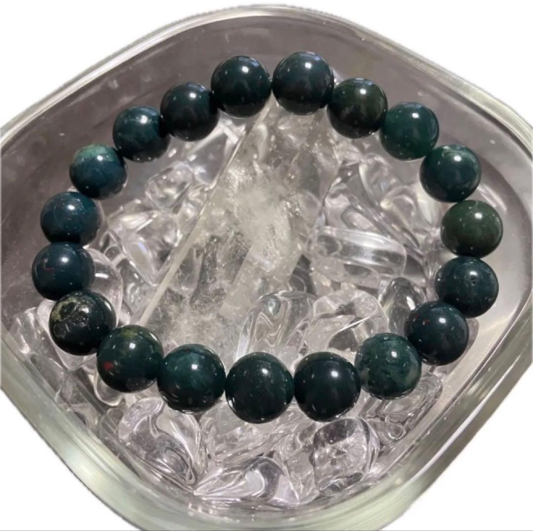 【鑑別済】天然石 出雲石 碧玉 パワーストーン ジャスパー ギャランティ付