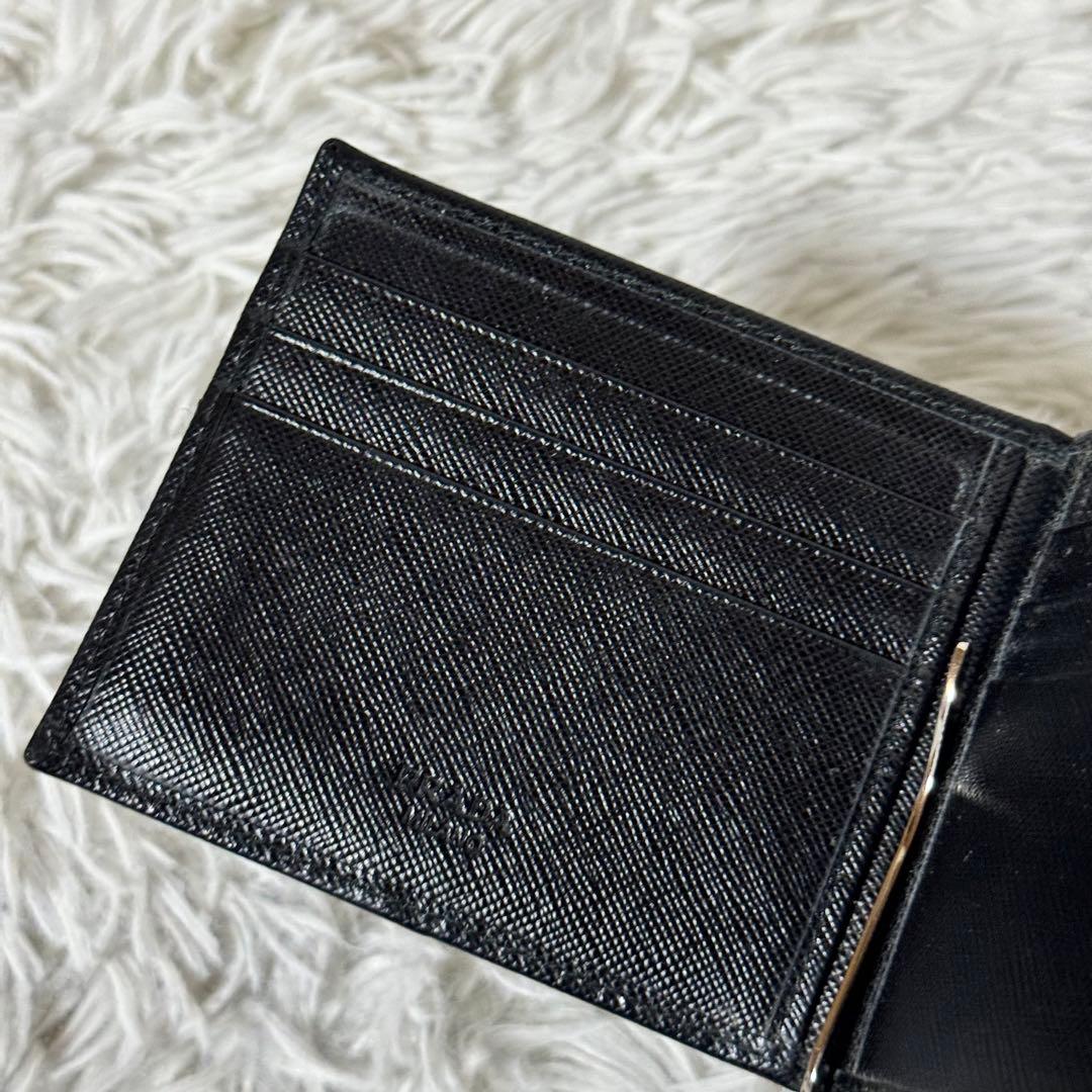 美品✨PRADA プラダ　マネークリップ 2MN077 サフィアーノ　メタルロゴ