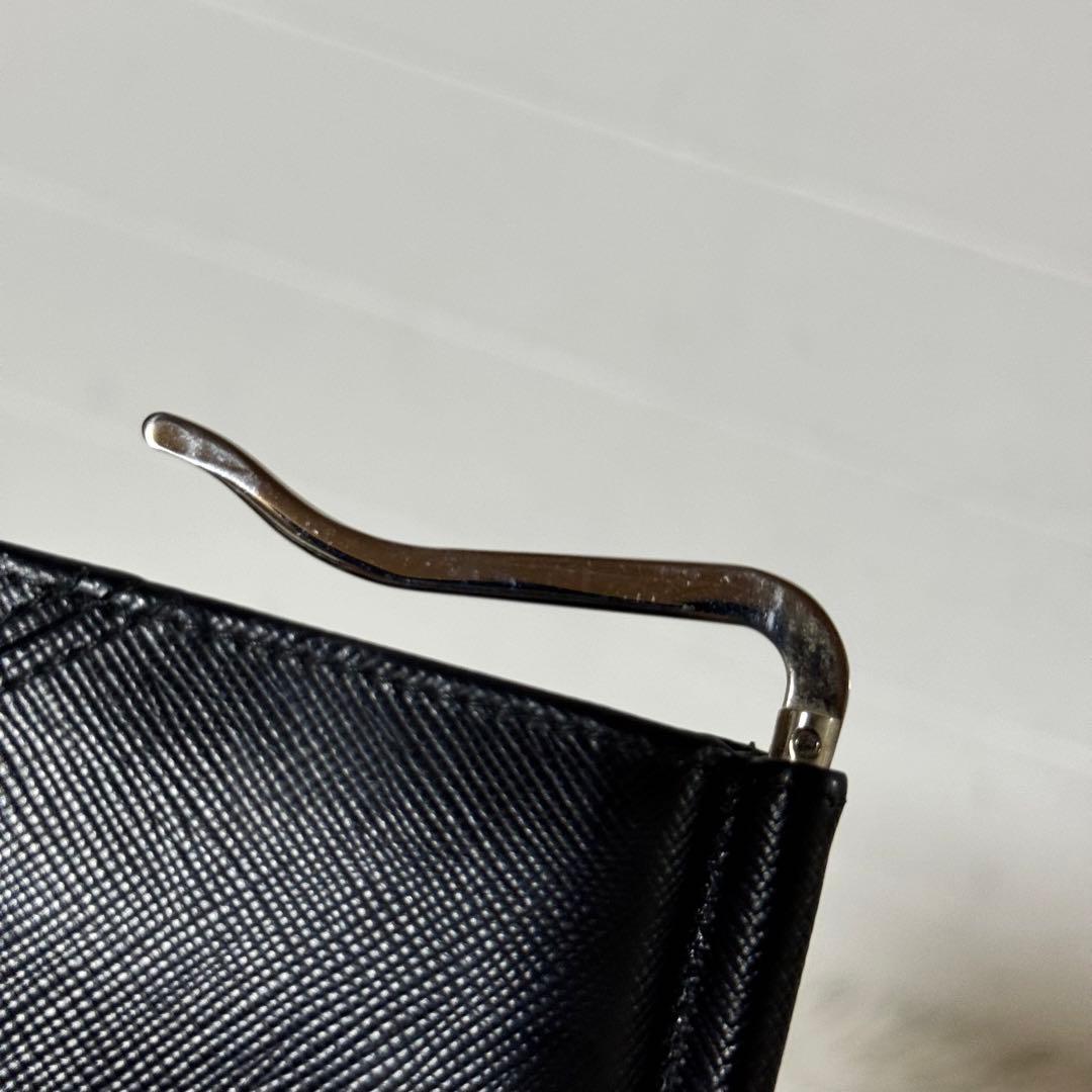 美品✨PRADA プラダ　マネークリップ 2MN077 サフィアーノ　メタルロゴ