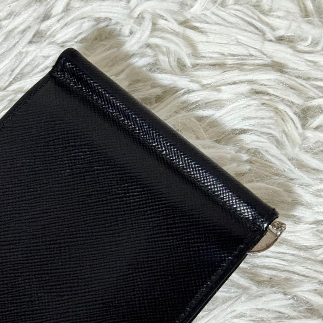 美品✨PRADA プラダ　マネークリップ 2MN077 サフィアーノ　メタルロゴ