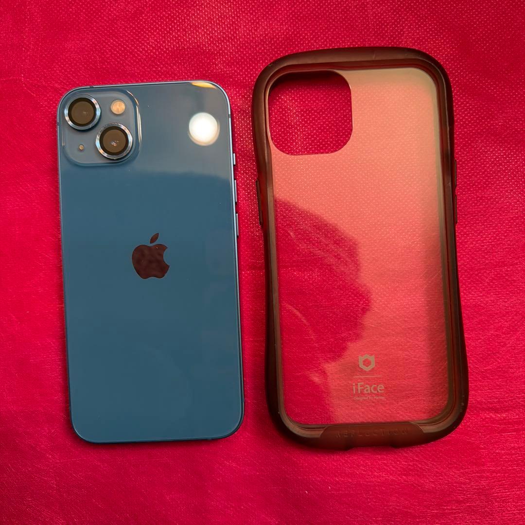 iPhone13 128GB ブルー 箱・コード・保護フィルム・ケース付き