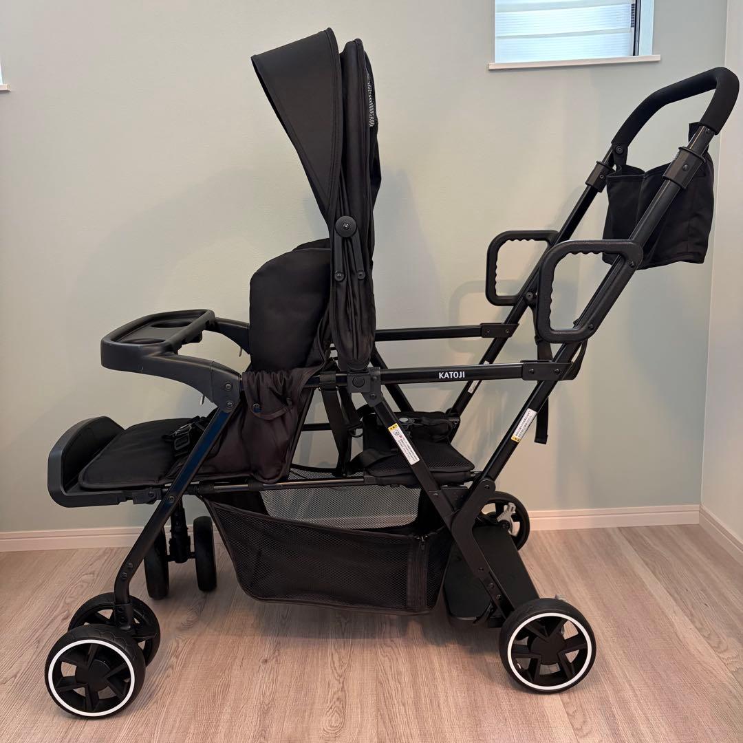 【✨美品✨】カトージ　二人乗りベビーカー　二人でゴー　リアシート付き
