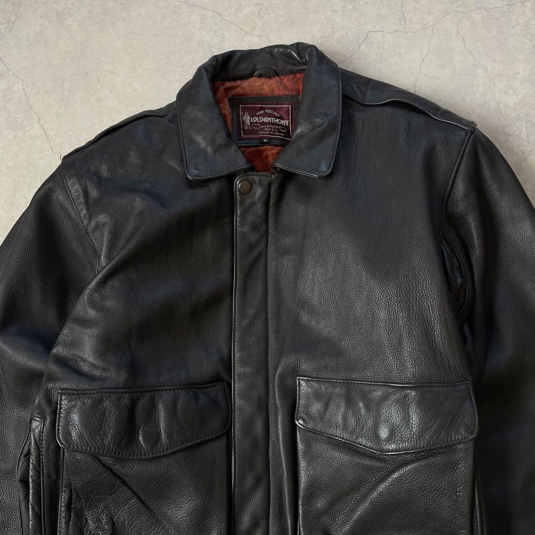 A2 レザージャケット フライトジャケット ブラック