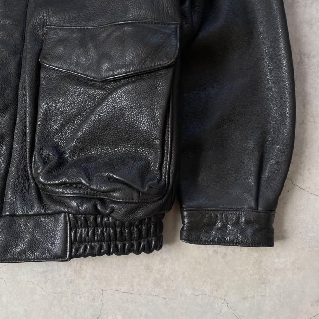 A2 レザージャケット フライトジャケット ブラック