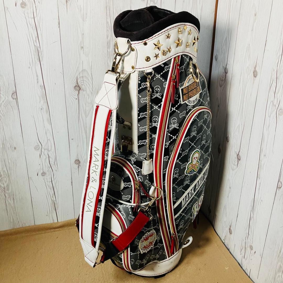 希少 MARK&LONA キャディバッグ Skull&Kilt 7分割 スカル柄