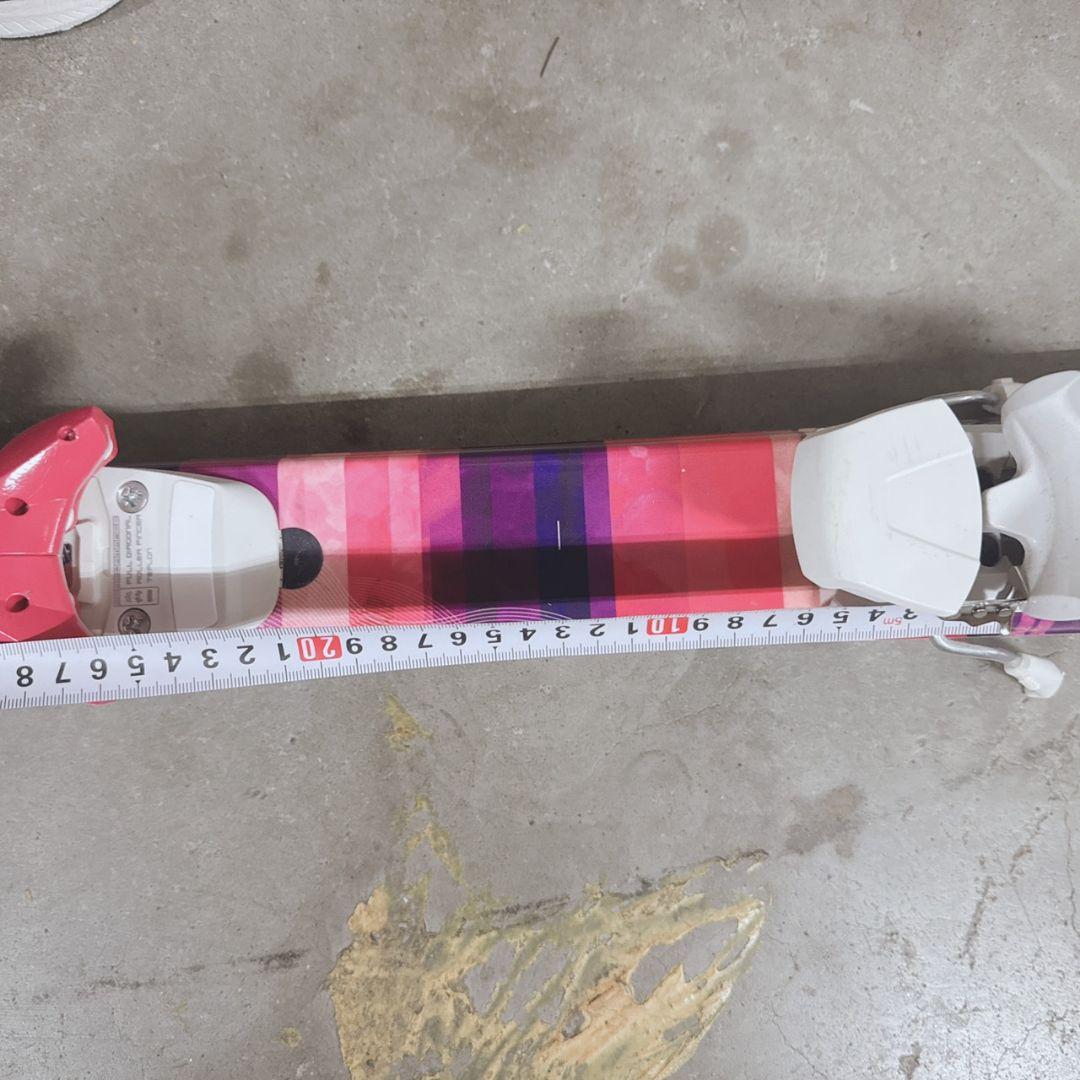 KAZAMA スキー板 ストック ピンク/ホワイト/パープル セット