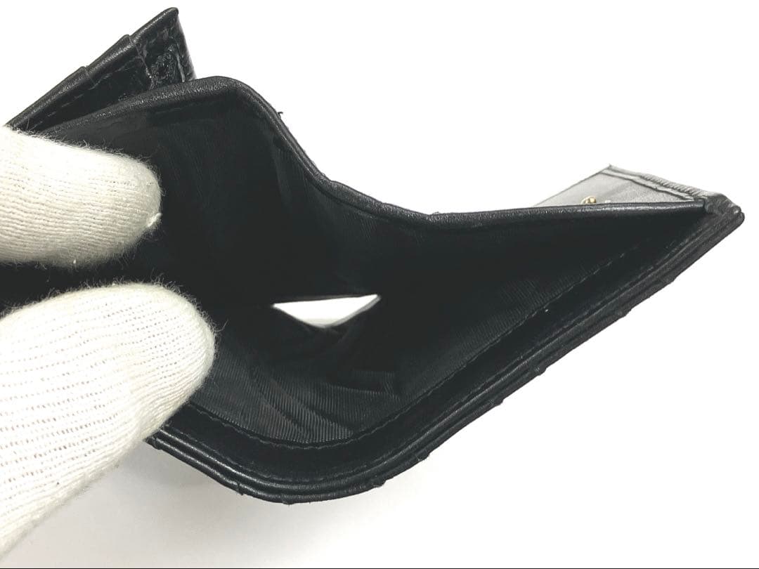 GUCCI 二つ折り財布 キルティング マーモントGG レザー