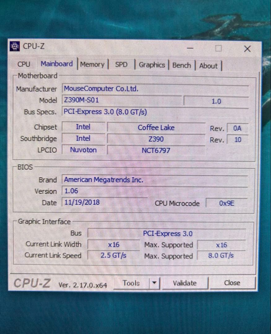 MSI Z390-S01 マザーボード　CPUクーラー付