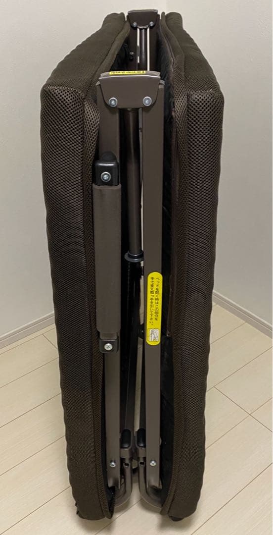 ニトリ 折りたたみベッド ダブルメッシュ2 ダークブラウン 茶色 折り畳みベッド